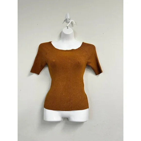 EUC Ett:Twa By Anthropologie L'Opera Off Shoulder Elbow Sleeve Sweater Size S - Picture 3 of 11